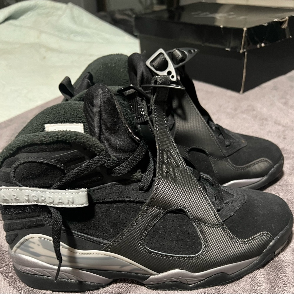 Jordan Black and Gray High-Top Sneakers